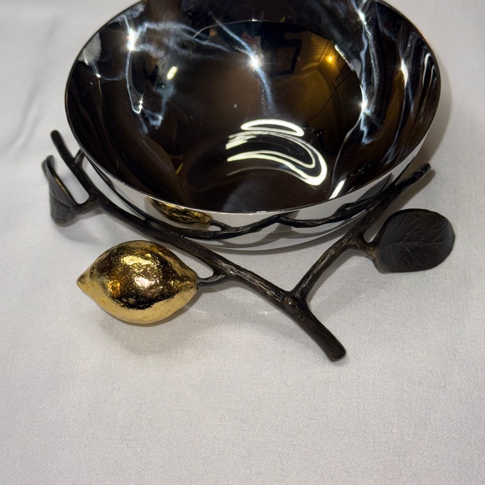 Vintage Boho Michael Aram Lemonwood Nut Bowl - Picture 5 of 11